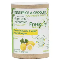 Frescoryl Nature Dentifrice à Croquer Citron 50 comprimés