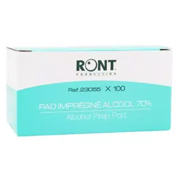 Ront Pad Tampon d'Alcool 70% 100 Sachets