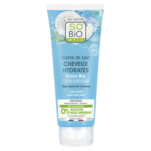 So'Bio Étic Crème Soin Cheveux Hydratés Bio 100ml