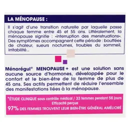 Ménorégul Ménopause+ 30 comprimés