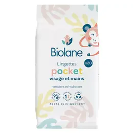 Biolane Lingettes Visage et Mains 20 lingettes