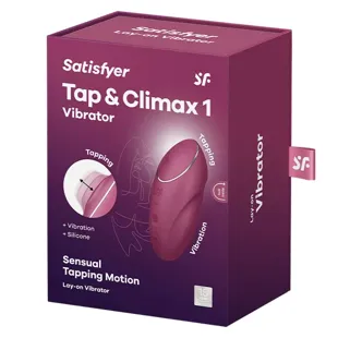 Satisfyer Tap and Climax 1 Vibratore - Rosso - Stimolatore clitorideo a tocco