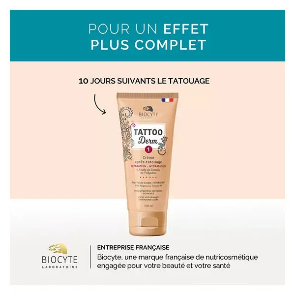 Biocyte Tattoo Derm 2 Crème de Soin Après Tatouage Protection et Entretien 100ml