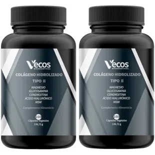 Vecos Nucoceutical Hydrolyzed Collagen Type II 2x160 Vegetable Capsules