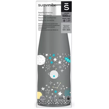 Suavinex Botella Termo para Liquidos de Acero Inoxidable - 500 ml