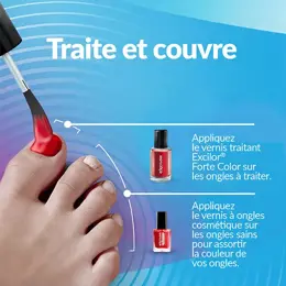Excilor Mycose de l'Ongle Forte Color Rouge Corail