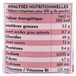 Bébé M Céréales & Fruits +6m Bio 400g