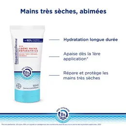 BepanthenDerma Crème Mains Réparatrice Mains Très Sèches et Abimées 50ml