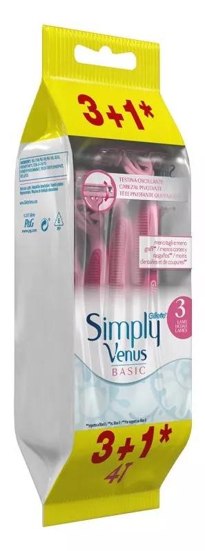 Gillette Maquinilla Mujer Venus Simply Basic 3+1 Uds