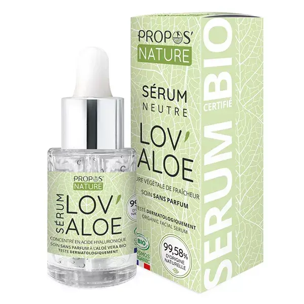 Propos'Nature - Sérum Lov'Aloe Bio - 3% Acide Hyaluronique - 99% naturel - 30ml