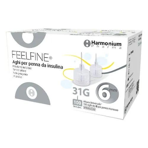 Feelfine Aghi per Penna da Insulina G31 6 mm 100 Pezzi