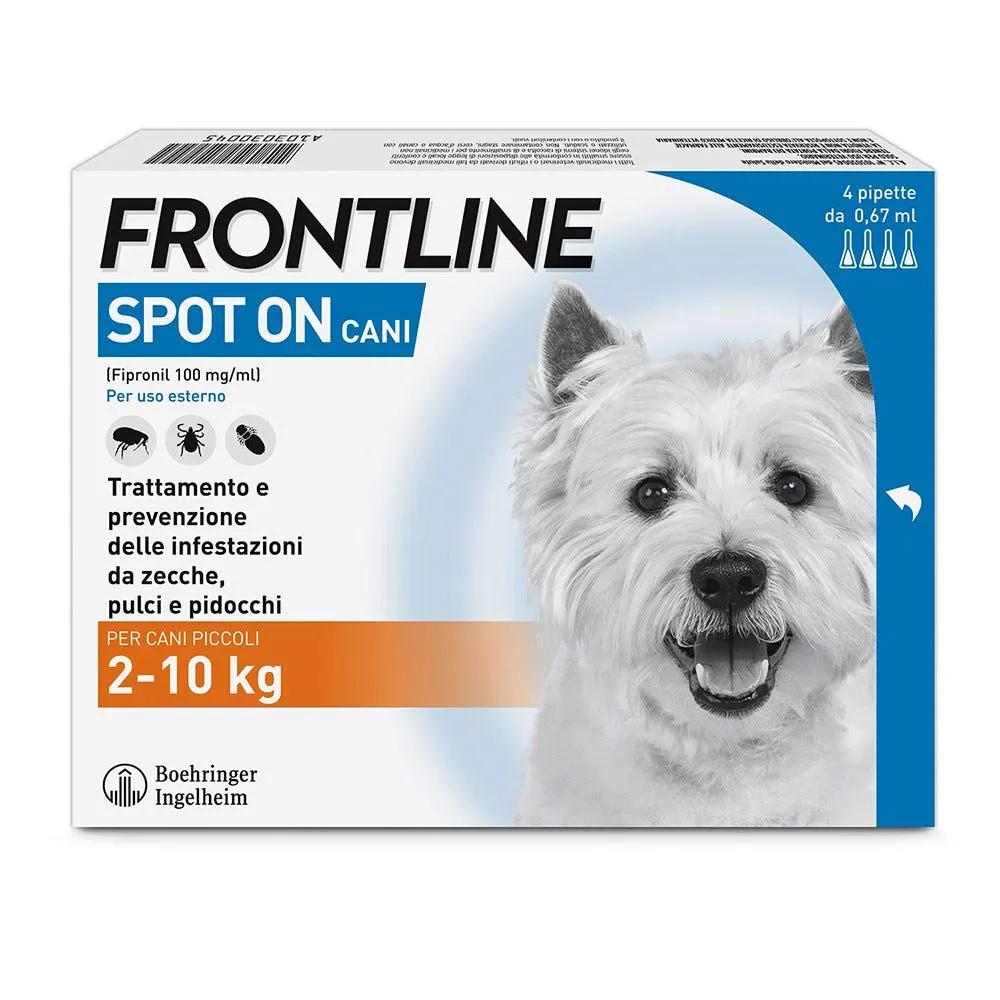 Frontline Spot-On Cani Taglia Piccola 2-10 kg 4 Pipette Monodose