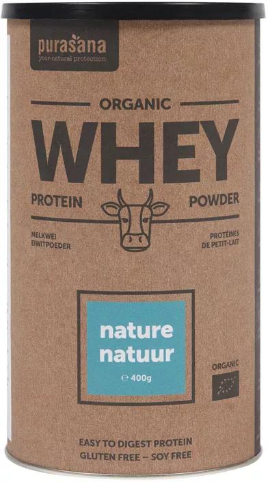 Purasana Natürliches Bio-Molkenproteinpulver 400 gr
