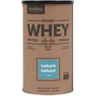 Purasana Proteína de Lactosuero en Polvo Natural Bio 400 gr