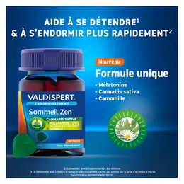 VALDISPERT - Endormissement - Gommes Sommeil Zen - Mélatonine 1,9mg - 30 Gommes