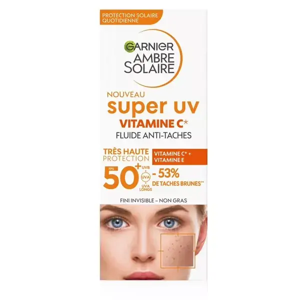 Garnier Ambre Solaire Super Uv Vitamina C Fluido Anti-Macchie Spf 50+ 40ml