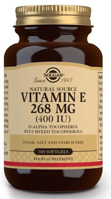 Solgar Vitamina E 400 UI 268 mg 100 Cápsulas Blandas