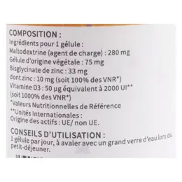 Phytaya Immunité Vitamine D et zinc 120 gélules