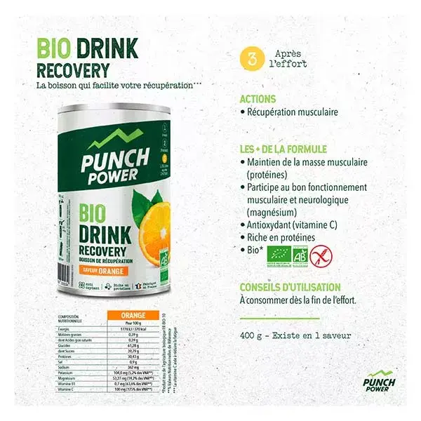 Punch Power Biodrink Recovery Orange 400g