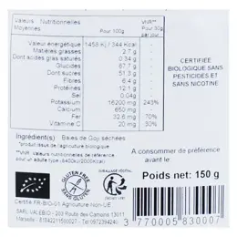 Valebio Baies de Goji Bio 150g