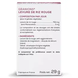 Granions Levure de Riz Rouge 150mg 30 gélules