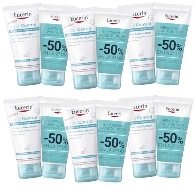 Eucerin AtopiControl crème mains pour peaux sèches 12x75 ml