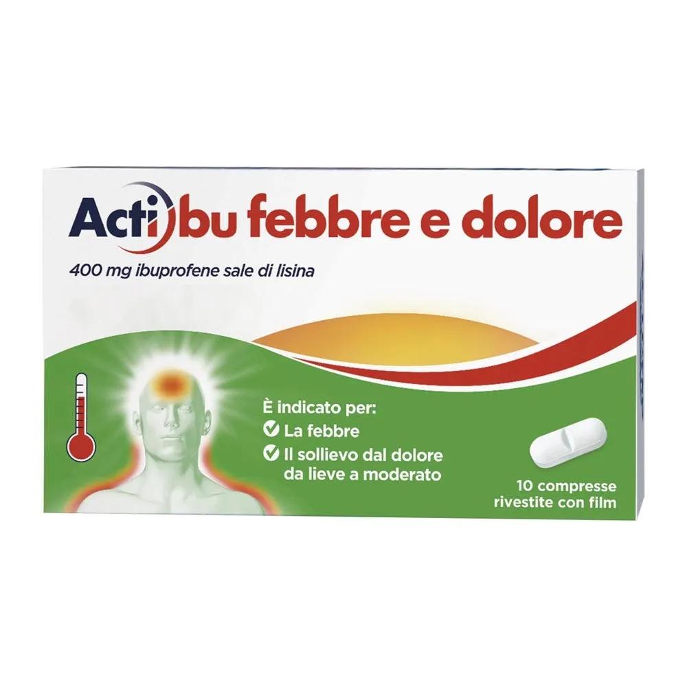 Actibu Febbre e Dolore 400mg Ibuprofene 10 Compresse