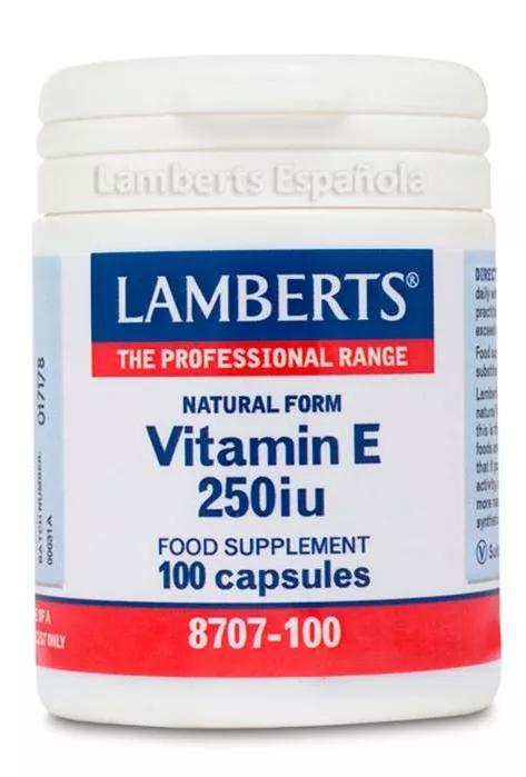 Lamberts Vitamina E Natural 250UI 100 Comprimidos
