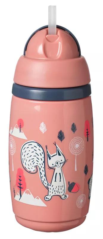 Tommee Tippee SuperStar Geïsoleerde Tumbler met Stok 266 ml +12m Roze