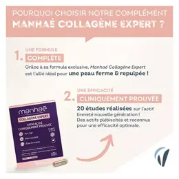 Manhaé Collagène Expert Anti-Âge Peau Repulpée Eclat de la Peau 30 gélules