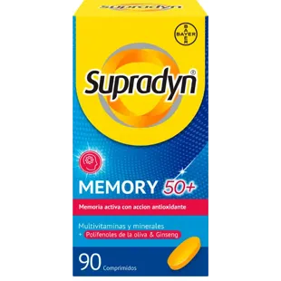 Supradyn Memory 50+ Vitaminen, Mineralen en Energie met Ginseng 90 Tabletten