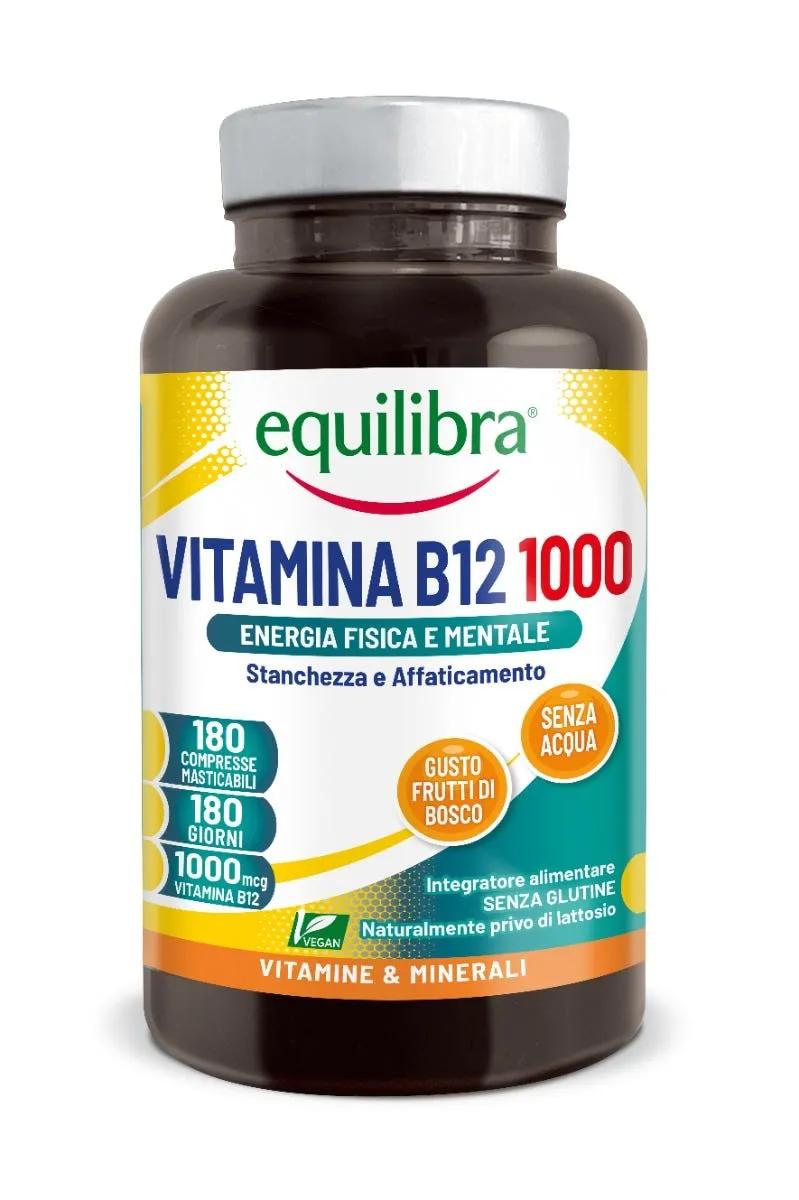 Equilibra Vitamina B12 1000 Energia Fisica e Mentale 180 Compresse Masticabili