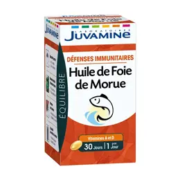 Juvamine Défenses Immunitaires Huile de Foie de Morue 30 gélules