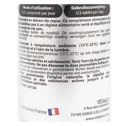 Vit'all+ Zinc Bisglycinate 100 comprimés sécables