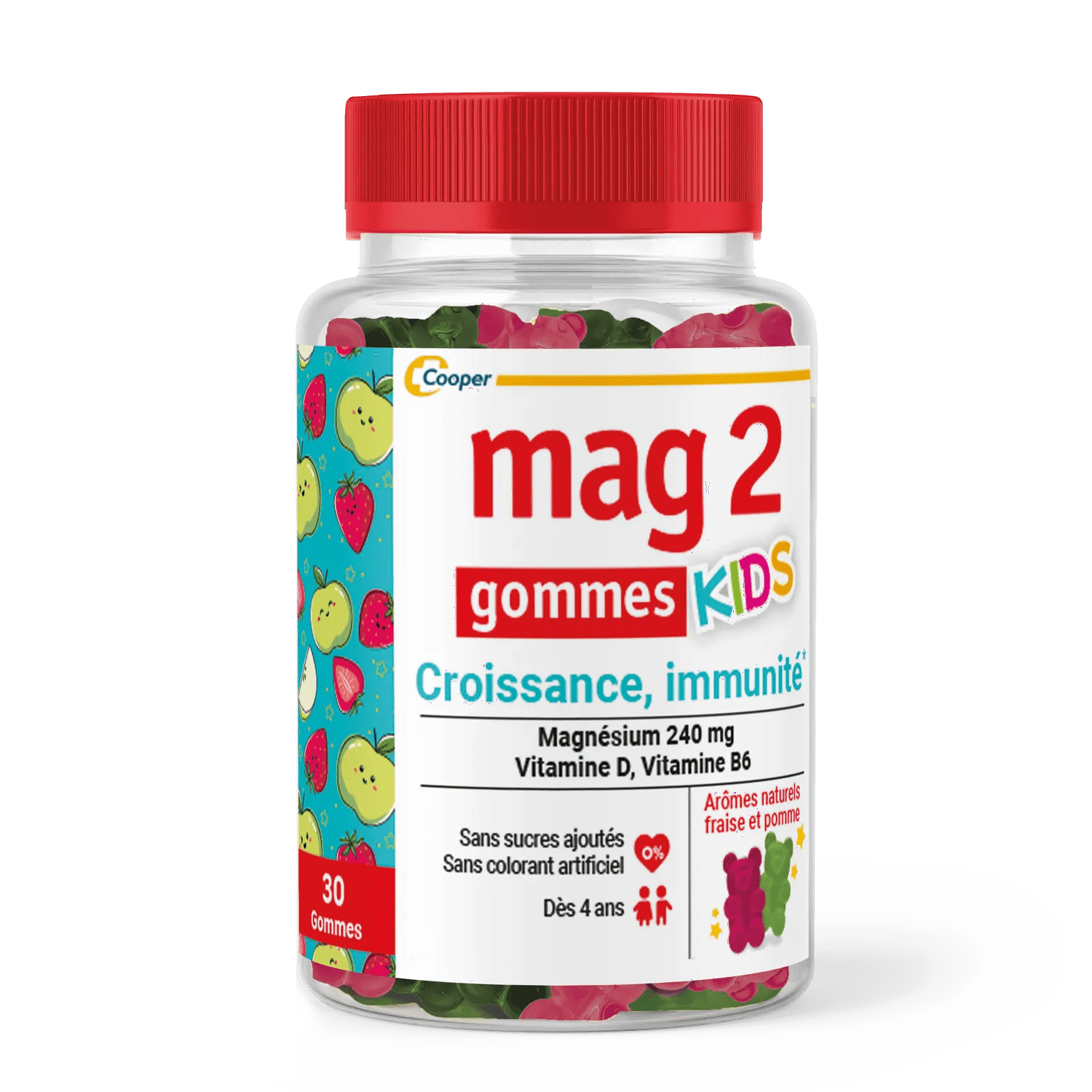 MAG 2 Gommes kids Croissance et Immunité Complément alimentaire magnésium 30 gommes