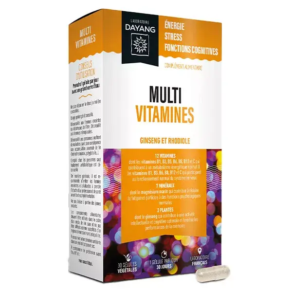 Dayang Complexe Multivitamines Ginseng Rhodiole 30 gélules