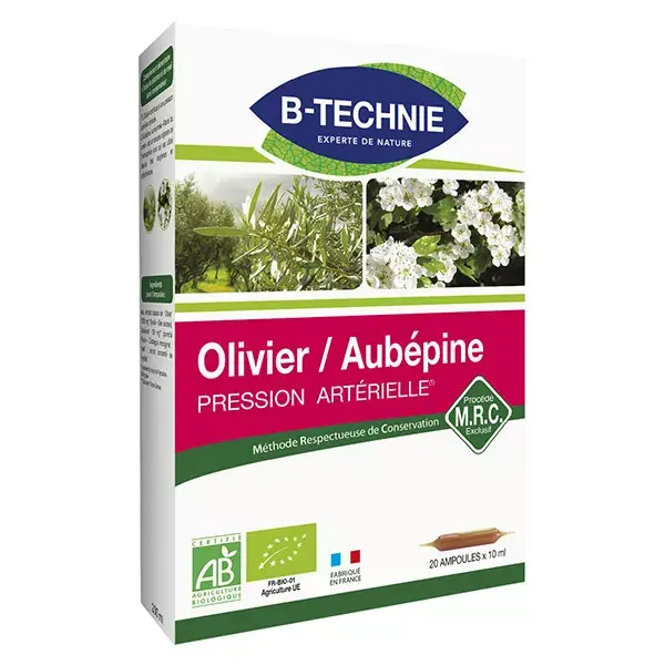 B-Technie Aubépine et Olivier Bio 20 ampoules