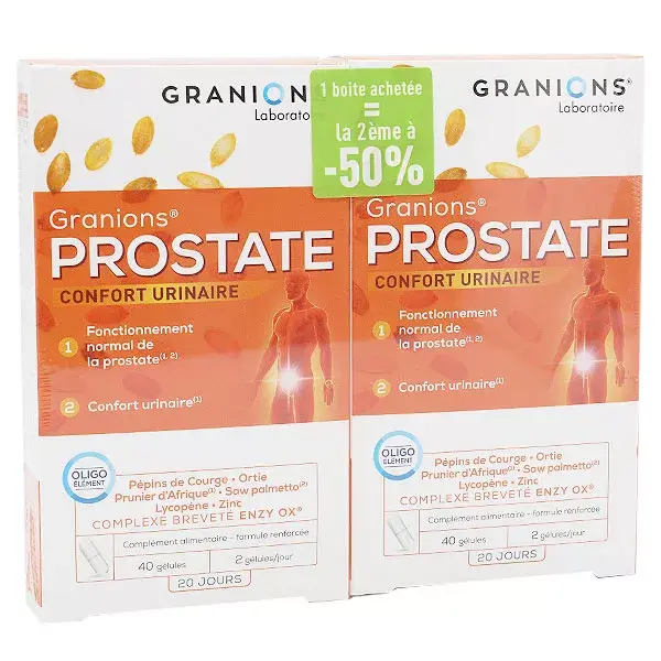 Granions Prostate Lot de 2 x 40 gélules