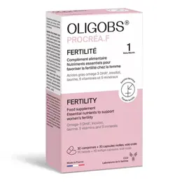 Oligobs Procréa.F 30 gélules + 30 capsules oméga 3