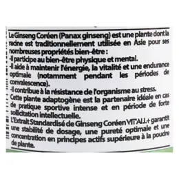 Vit'all+ Ginseng Panax 500mg Bio 60 gélules végétales