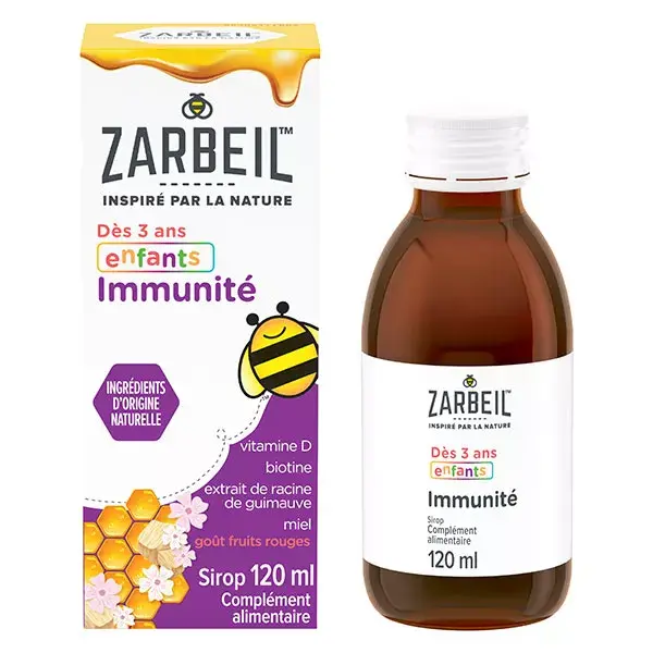 Zarbeil® Sirop Enfant Immunité Goût Fruits Rouges Flacon 120 ml