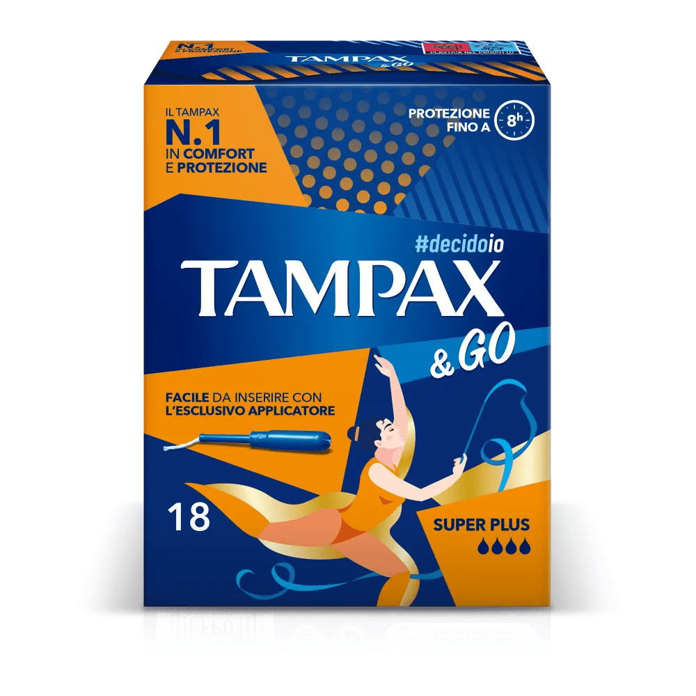 Tampax&Go Super Plus Tampone Interno 18 Pezzi