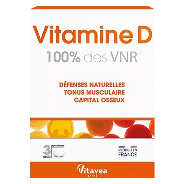 Vitavea Vitamine D  100% VNR Défenses naturelles Lot de 2 x 90 comprimés