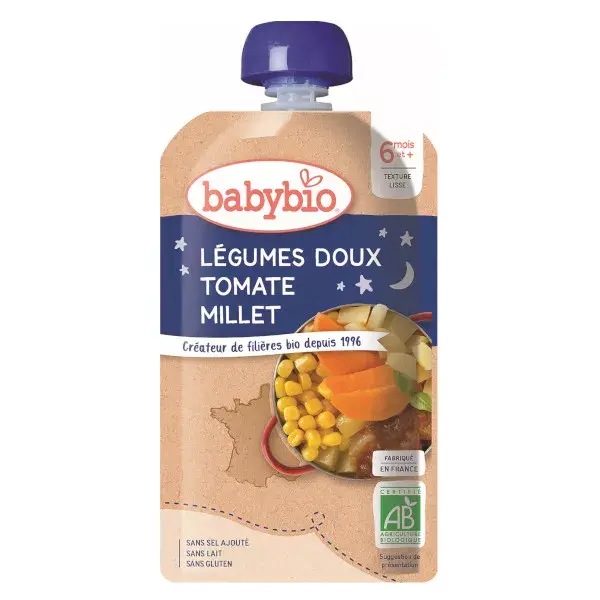 Babybio Nightime Sweet Tomato Millet from 6 months 120g