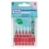 TePe Brossette Interdentaire Extra Souple Eco-Responsable Rouge Pastel ISO 2 / 0.5mm 6 brossettes