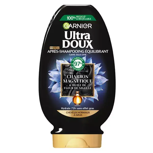 Garnier Ultra Doux Après-Shampooing Charbon Magnétique 200ml