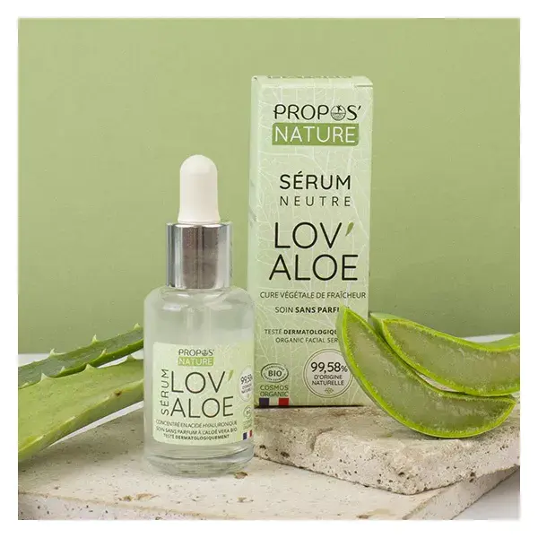 Propos'Nature - Sérum Lov'Aloe Bio - 3% Acido Ialuronico - 99% Naturale - 30ml