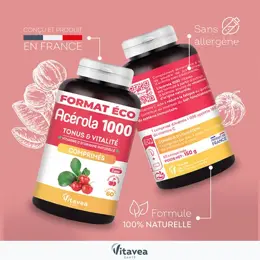 Vitavea Acérola 1000 Vitamine C Goût Cerise 60 comprimés à croquer