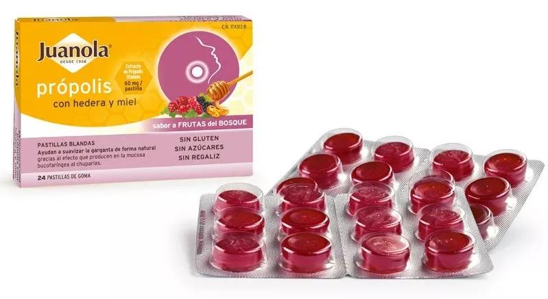 Juanola Propolis Klimop Honing Bosvruchten Smaak 24 Softgels