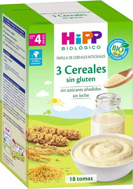 Hipp Papilla 3 Cereales Sin Gluten Biológico +4m 400 gr